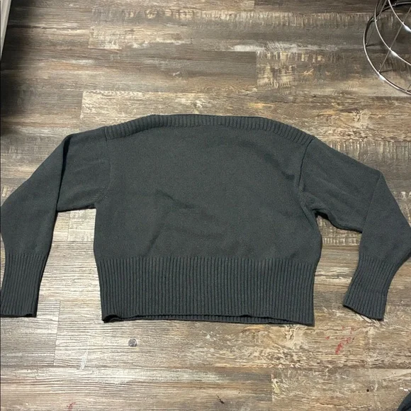 Zara Charcoal boat Neck Sweater - Picture 3 of 3